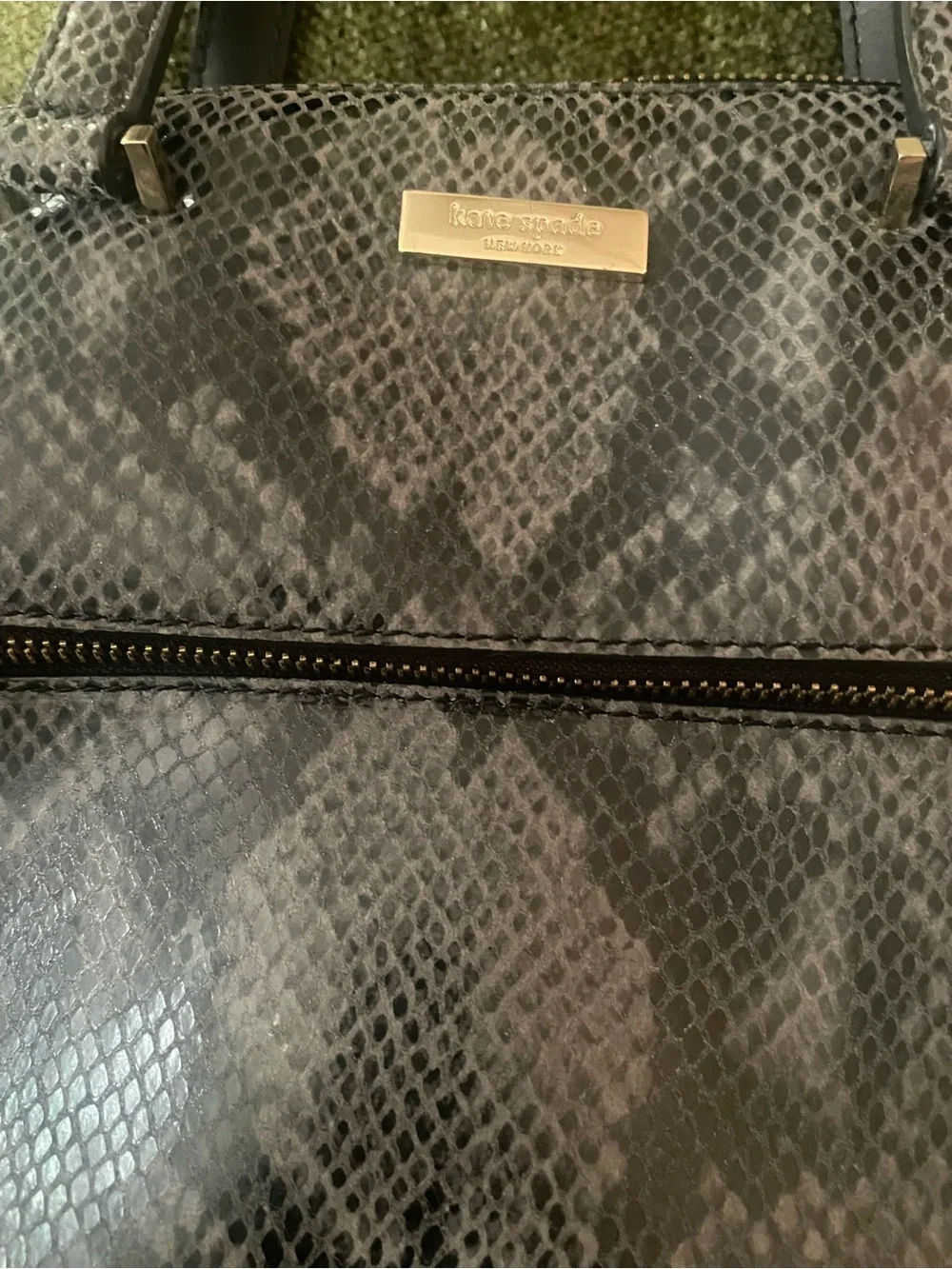 Kate Spade New York Parliament Snake Skin Print purse w Crossbody Strap